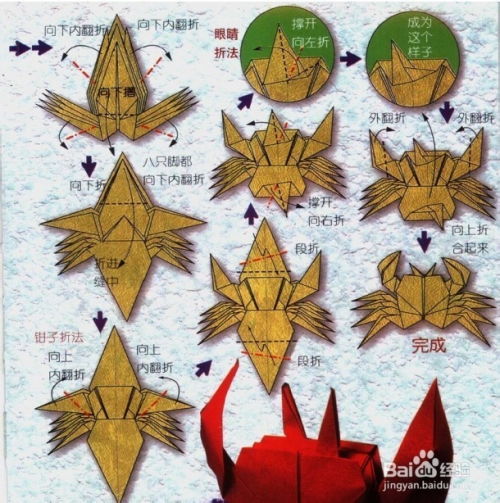 星座折纸教程 巨蟹座 