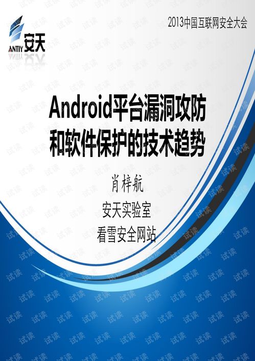 肖梓航 Android平台漏洞攻防和软件保护的技术趋势