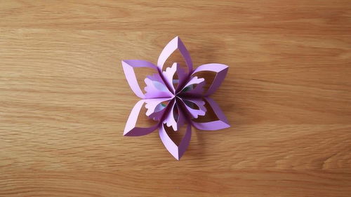 创意折纸剪纸DIY教学,教你制作漂亮的六瓣装饰纸花 