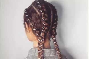 两种彩绳编发的详细方法,少女感十足的发型