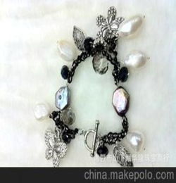 珍珠水晶蝴蝶手链