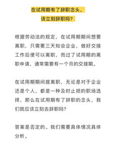 试用期对公司不太满意,该不该主动辞职