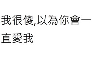 我很傻,以为你会一直爱我繁体字 