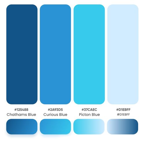 蓝的系色彩搭配方案 