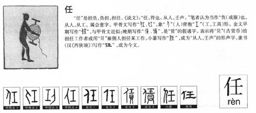 任 汉字字源 汉字 任 任在汉字字源中的解释 国学大师 