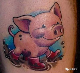 纹身图案 猪 