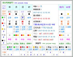 2017年2月12日12 52分生辰八字命缺 