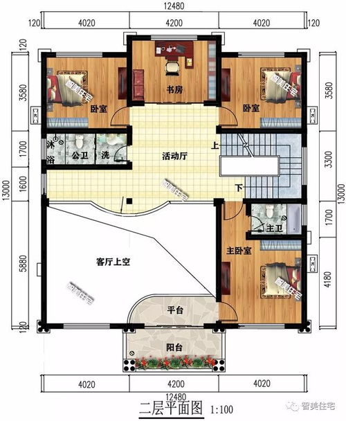 宽12 13米间的欧式别墅,客厅挑空很气派,大家都想建