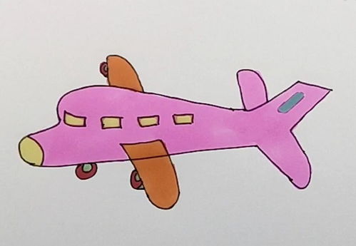 飞机简笔画大全带颜色 