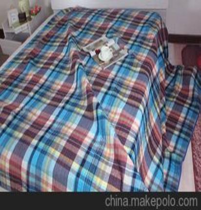 欧式耐脏型柔软色织手工拼布纯棉空调被床单床盖三件套3330