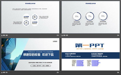 商业建筑背景的房地产营销策划方案PPT模板 