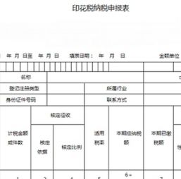 北京地税的印花税怎么申报表