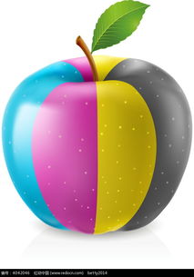 彩色竖条的苹果素材EPS免费下载 编号4042046 红动网 