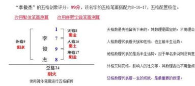 李俊杰 姓名测试 打分 