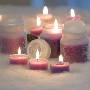 浪漫紫色无烟小蜡烛 果冻茶蜡 烛台蜡烛 精油蜡烛 工艺装饰蜡烛 
