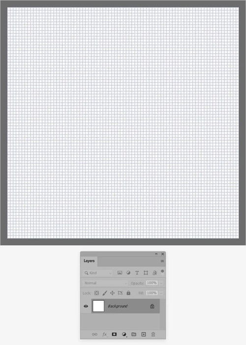 PS教程 制作网格图案