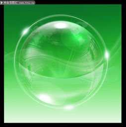 绿色水晶地球图片