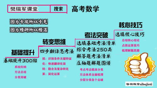 高中数学不提分 名师八字总结解题方法 一抓二化三转四算