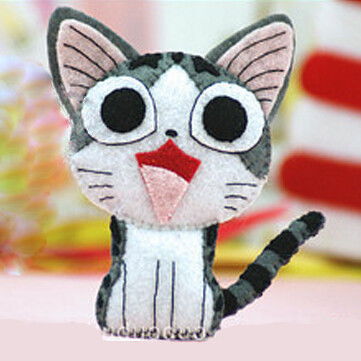 DIY手工不织布材料包起司猫の开心小猫玩偶 堆糖,美好生活研究所 