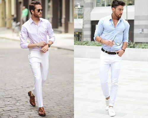 能穿好白色裤子的男人,魅力都不会差 这样穿造型优雅时髦