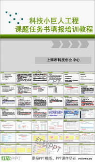 科技小巨人工程课题任务书填报培训教程介绍ppt下载