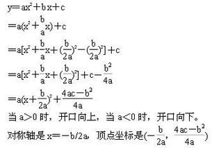 二次函数顶点公式(二次函数顶点公式对称轴)