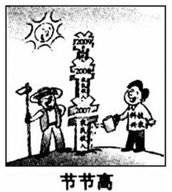 漫画说明了 A.科学技术是第一生产力B.农村经济的发展完全依赖于科学技术C.发展科学技术是我国一切工作的中心D.我国的科技水平已经处于世界领先地位 题目和参考答案 