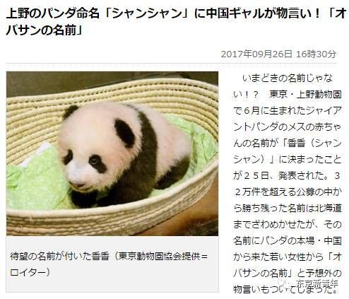 5000多名日本人给上野动物园小熊猫取名 香香 后,中国网友集体围观吐槽 