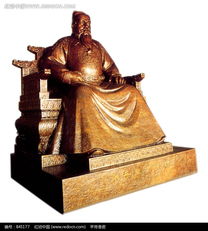 朱棣皇帝坐像铜像图片 845177 传统工艺品 