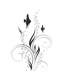 手绘藤蔓植物花卉花环图案设计黑白手绘插画 堆糖,美好生活研究所 