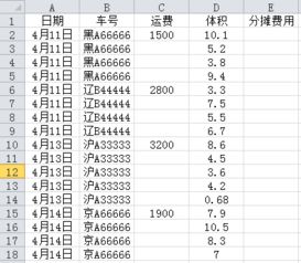 同一日期中相同数值计算公式 