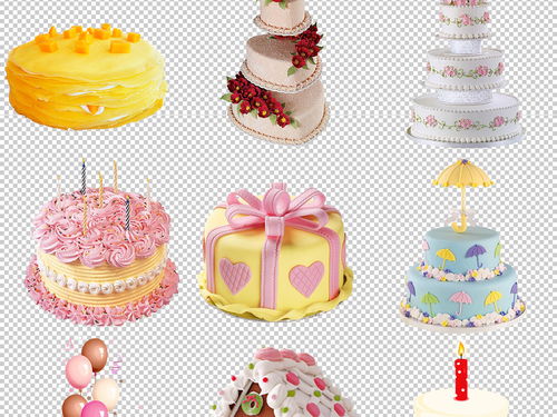 蛋糕甜点生日蛋糕卡通蛋糕设计元素PNG图片下载png素材 其他