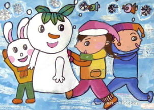 下雪了儿童画10幅 第6张 