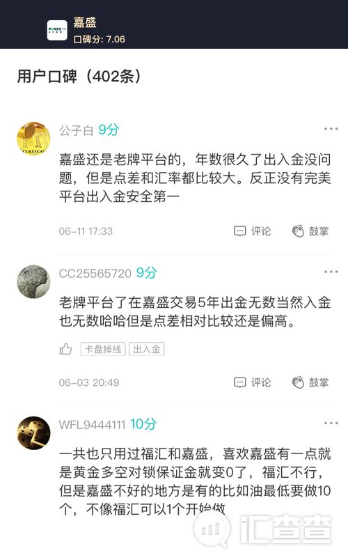 嘉盛平台的点差怎么样？