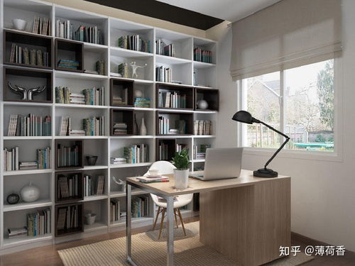 一体化书桌书柜设计,实用性和美观性并存 