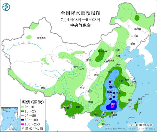 2022年7月4日未来三天全国天气预报