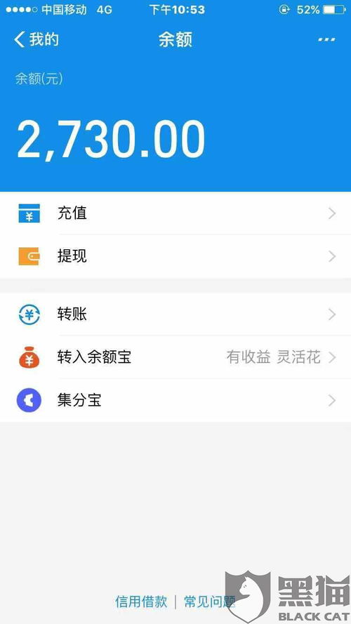 黑猫投诉 闲鱼限制我支付宝的提现转账支付功能