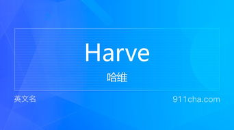 英文名Harve 的意思 性别含义寓意及印象是什么 英文名 911查询 