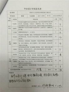 毕业设计论文审阅意见