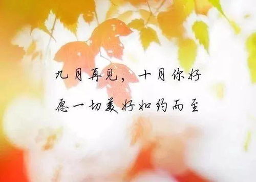 再见九月,你好十月