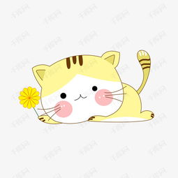 黄色软萌可爱小猫咪卡通素材图片免费下载 千库网 