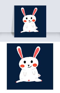 小兔子手绘卡通插画图片素材 PSB格式 下载 动漫人物大全 