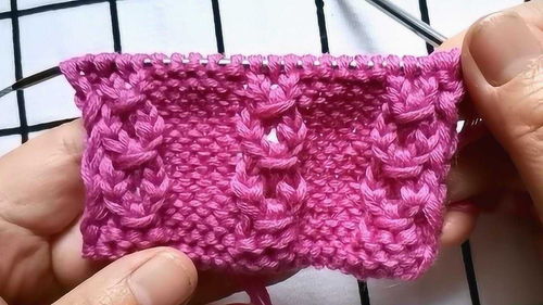 条纹镂空花编织方法,简单易学,适合编织各种款式的棒针毛衣 