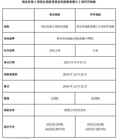 恒生2倍短仓,什么意思