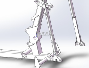 摩托车支架框架骨架钢架模型