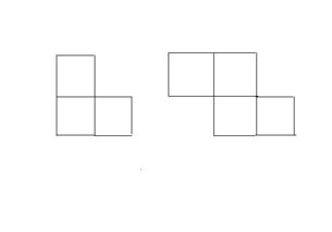 下面两种模型都是由面积为1平方厘米的正方形构成的 用这两种模型共9块,拼成了一个面积是30平方厘米的长 
