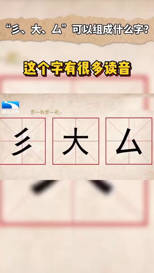 九九答题赚钱 彡 大 厶 可以组成什么字 这个字有很多读音 奇妙的汉字 
