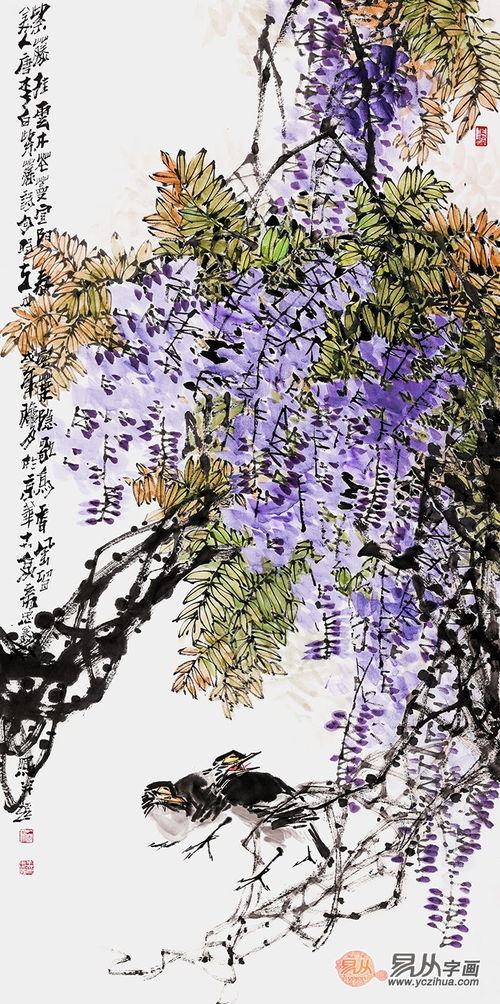 经典的家居装饰字画 这些惟妙花鸟画 装点家居有点 心机 哦