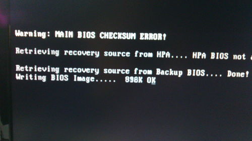 开机出现 MAIN BIOS CHECKSUM ERROR应该怎么解决？