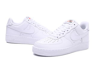 Nike AIR FORCE 1耐克男女鞋空军一号全白魔术贴换勾自由更换 AH8462 102